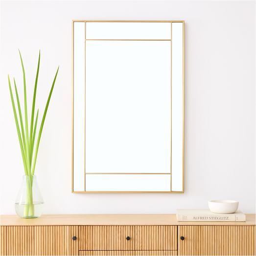 Ella Metal Panel Wall Mirror 26"W x 40"H West Elm
