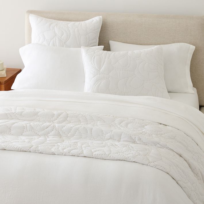 Airy Cotton Voile Bloom Quilt & Shams | West Elm