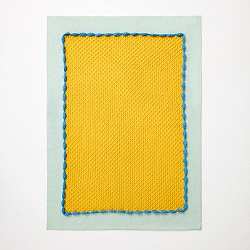 Misha & Puff Ruffle Frame Knit Baby Blanket