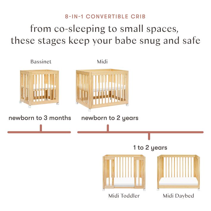Babyletto Yuzu 8in1 Convertible Crib w/ AllStages Conversion Kit West Elm