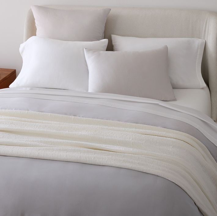 Silky TENCEL™ & Cotton Matelasse Blanket | West Elm