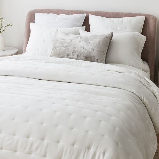 Silky TENCEL™ Crescent Stitch Quilt & Shams | West Elm