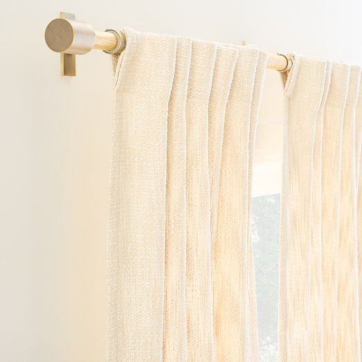Natural Basketweave Lined Curtain main image 0