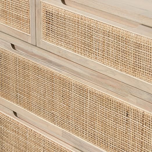 Modern Rattan 7Drawer Dresser (60") West Elm