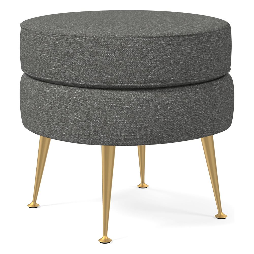 Pietro Mid-Century Round Ottoman | West Elm