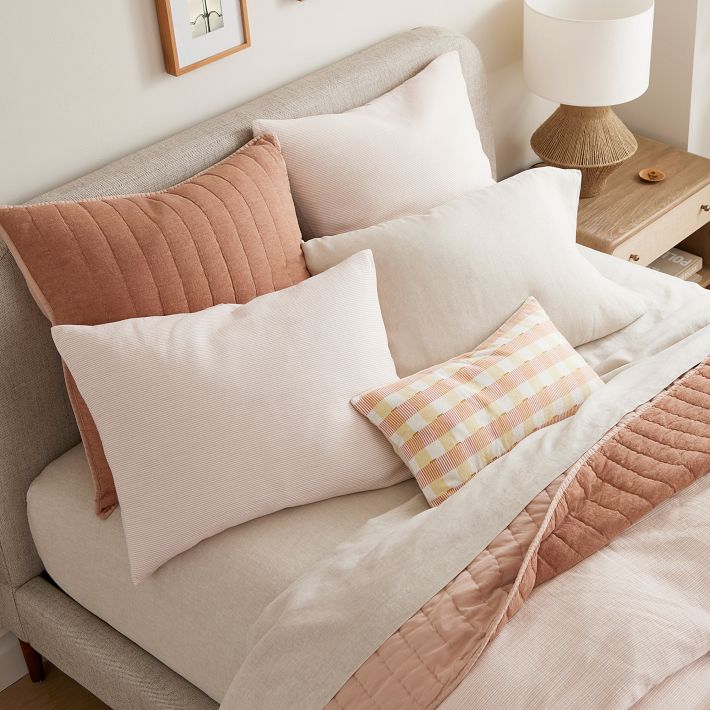 Dreamy Gauze Cotton Pinstripe Duvet Cover & Shams West Elm