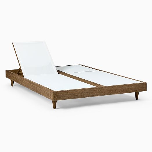 Portside Outdoor Textilene Chaise Double Lounger West Elm