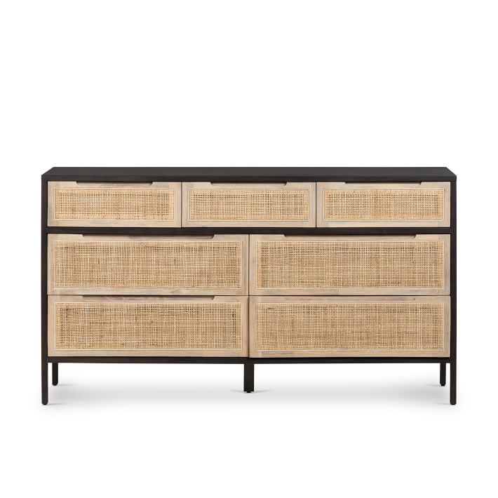 Modern Rattan 7Drawer Dresser (60") West Elm