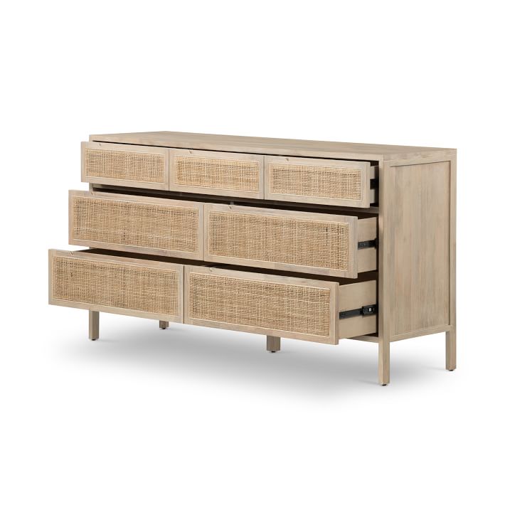 Modern Rattan 7Drawer Dresser (60") West Elm
