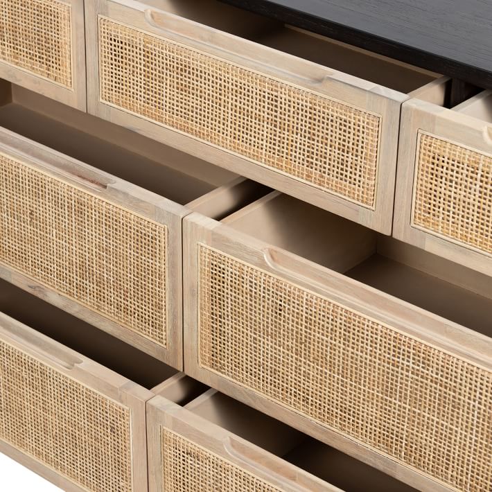 Modern Rattan 7Drawer Dresser (60") West Elm