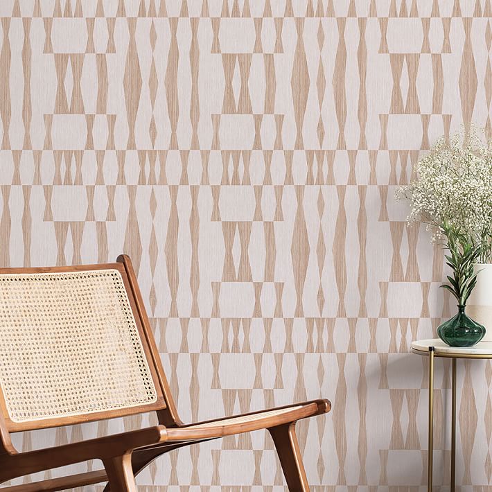 Grasscloth Geo Wallpaper West Elm