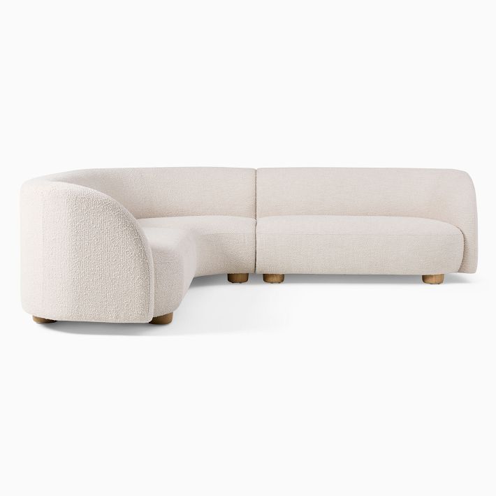 Laurent 3Piece LShaped Wedge Sectional (111.5") West Elm