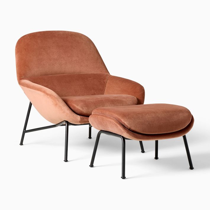 Fillmore Mid-Century Chair & Ottoman Set | West Elm