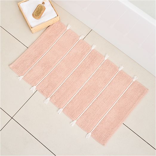 Tassel Stripe Bath Mat West Elm