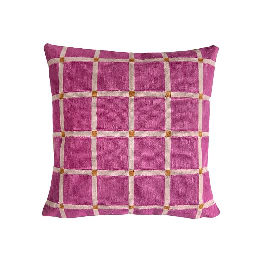 Leah Singh Reversible Grid Pillow Cover | West Elm