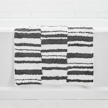 Organic Tufted Stripe Bath Mat