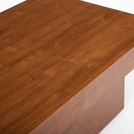 Volume Pedestal Coffee Table (44") Wood West Elm