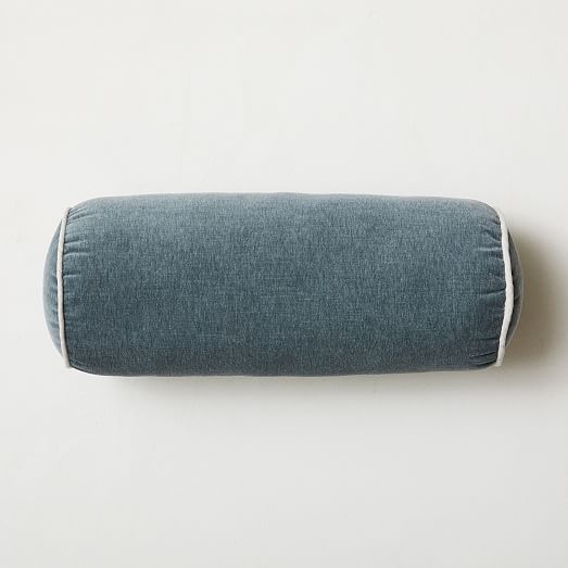 Classic Cotton Velvet Bolster Pillow West Elm