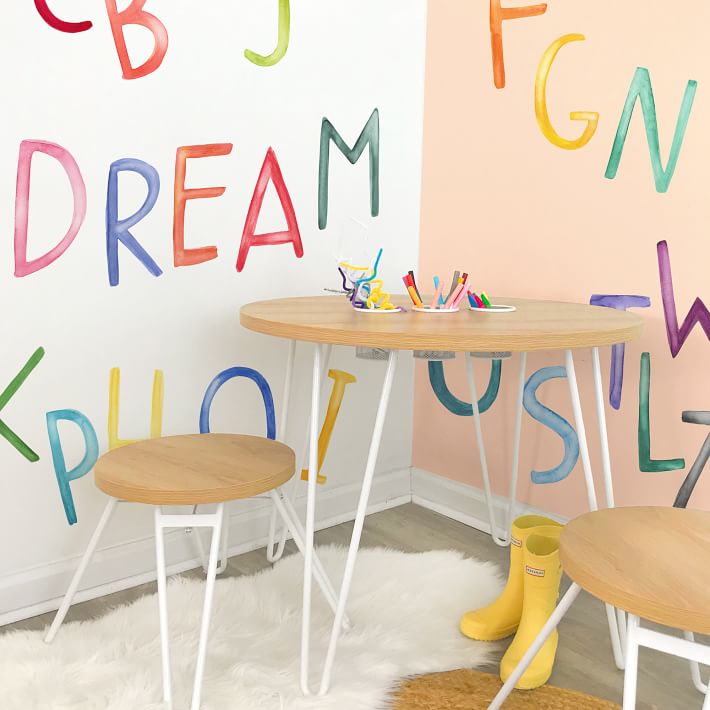 Mej Mej Uppercase Rainbow Letters Peel  Stick Wall Decals West Elm