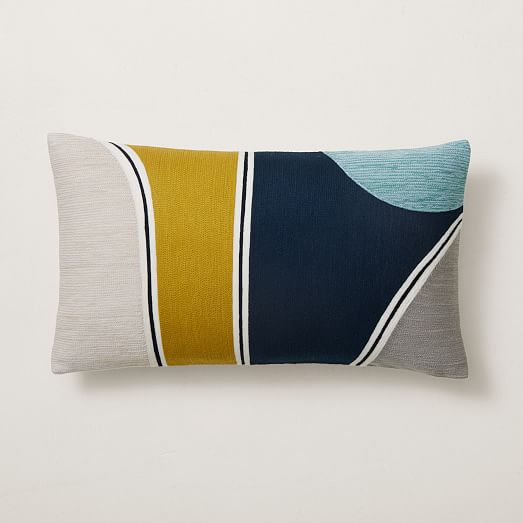 Crewel Outlined Shapes Pillow Cover West Elm