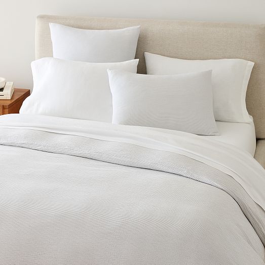 Dreamy Gauze Cotton Pinstripe Duvet Cover & Shams | West Elm