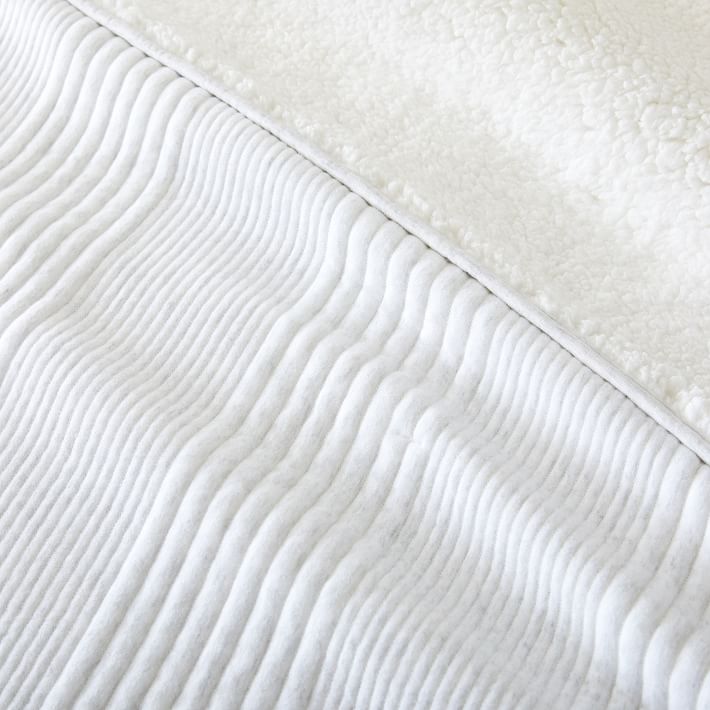 Cotton Cloud Jersey Sherpa Blanket West Elm