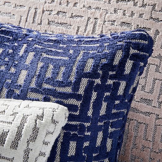 Allover Crosshatch Jacquard Velvet Pillow Cover West Elm