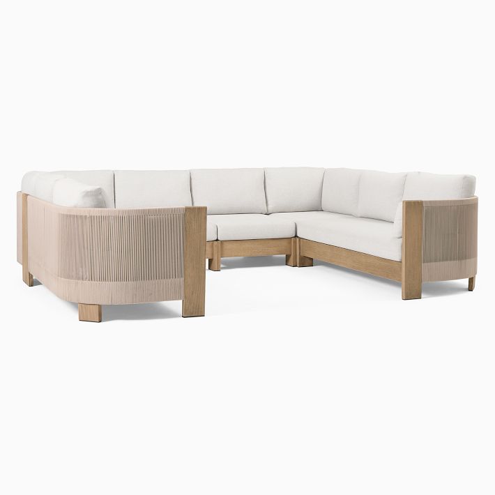 Porto Outdoor 6Piece UShaped Sectional (126") West Elm