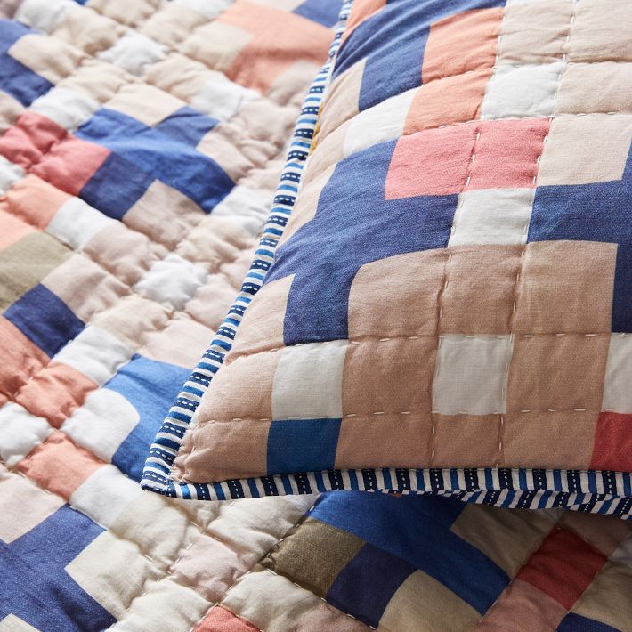Harlowe Stitched Quilt & Shams West Elm