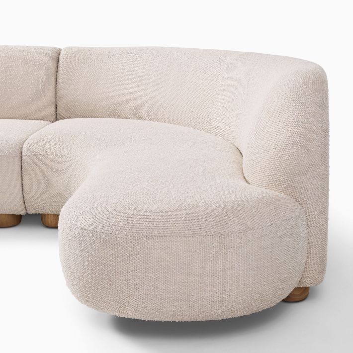Laurent 2 piece wedge chaise sectional 111 5 west elm