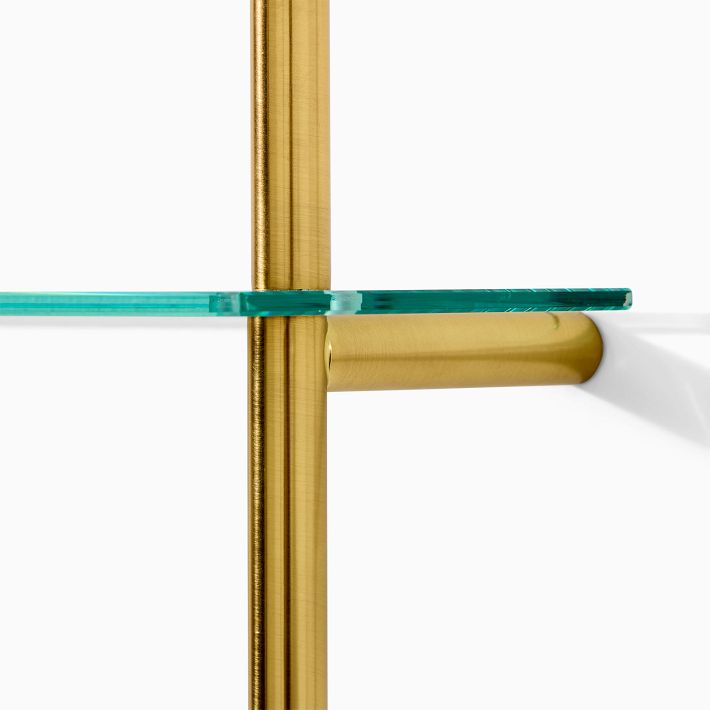 Modern Overhang Triple Glass Bathroom Shelf West Elm