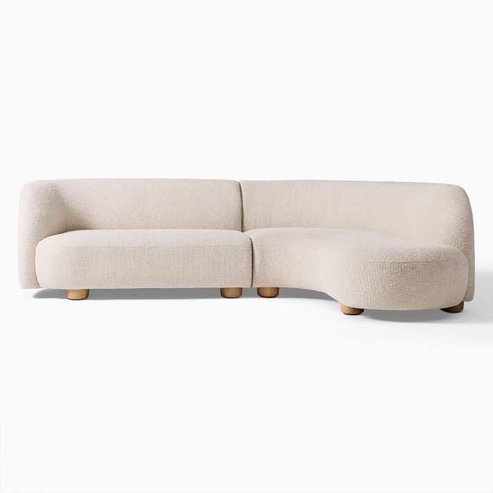 Laurent 2 piece wedge chaise sectional 111 5 west elm