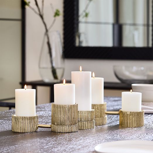 Textured Metal Candle Holders West Elm