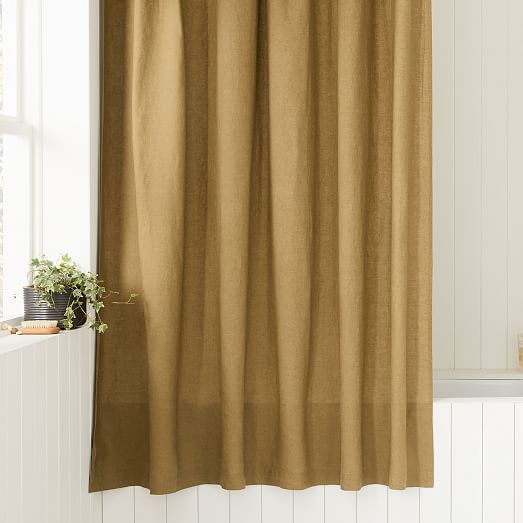 European Flax Linen Shower Curtain West Elm