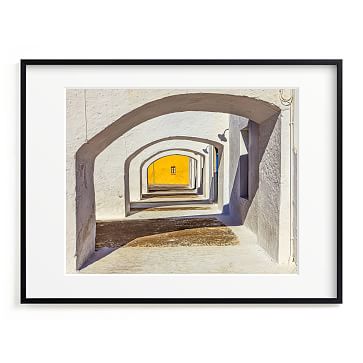 Arches and Yellow Framed Wall Art by Minted for West Elm | West Elm