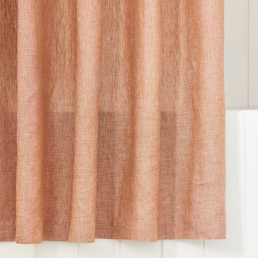 European Flax Linen Shower Curtain West Elm