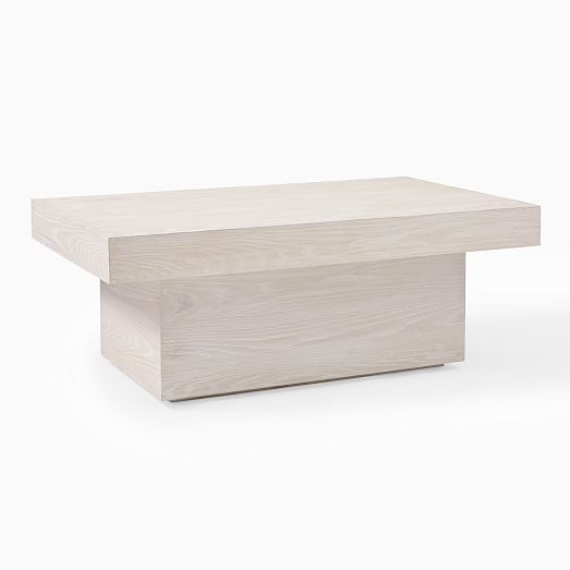 Volume Pedestal Coffee Table (44") Wood West Elm