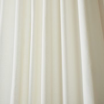 Cotton Velvet Curtain - Alabaster | West Elm