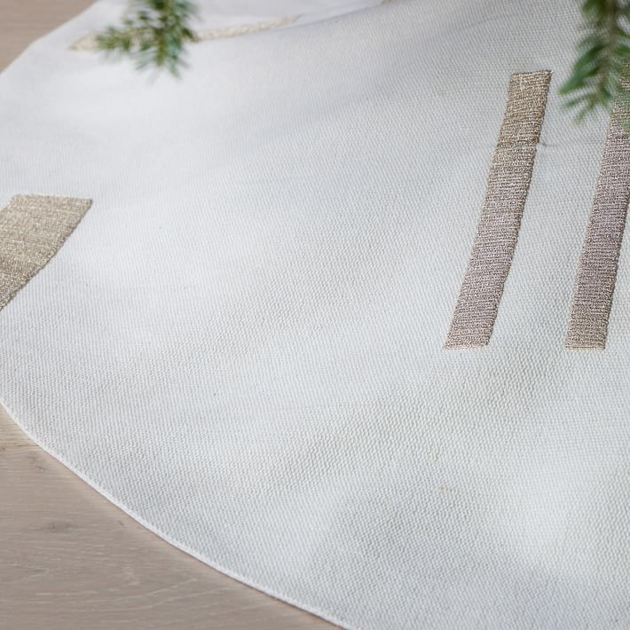 Geo Embroidered Tree Skirt West Elm