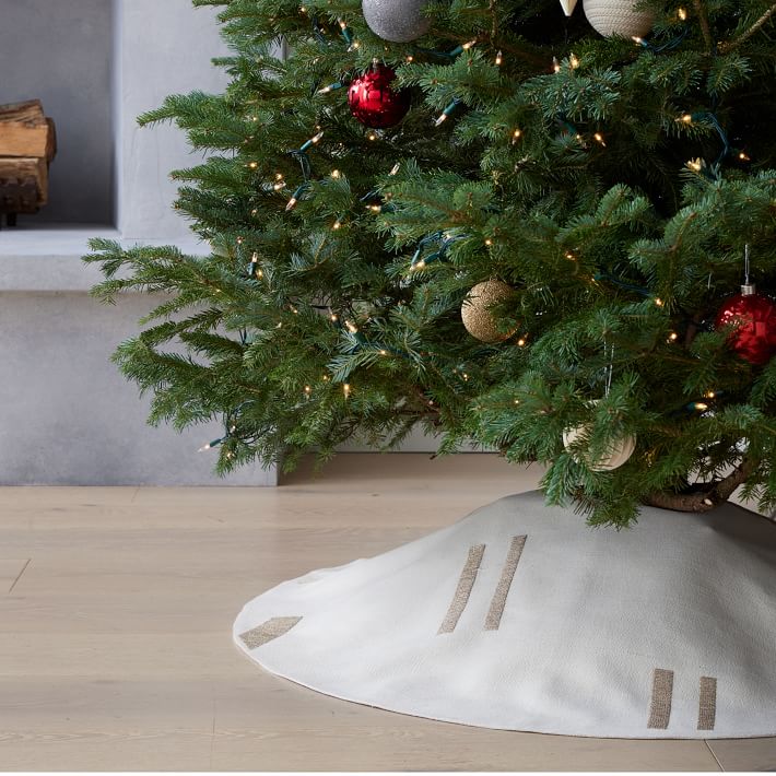 Geo Embroidered Tree Skirt West Elm