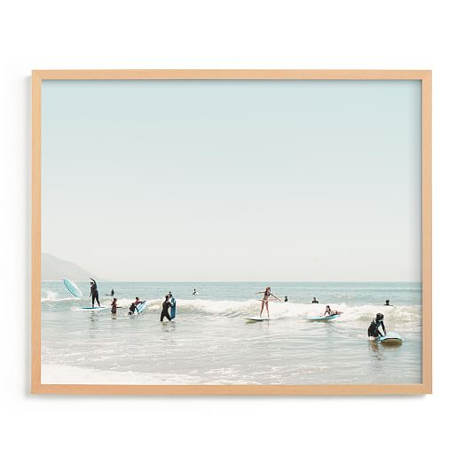 Surf School Framed Wall Art by Minted for West Elm | West Elm