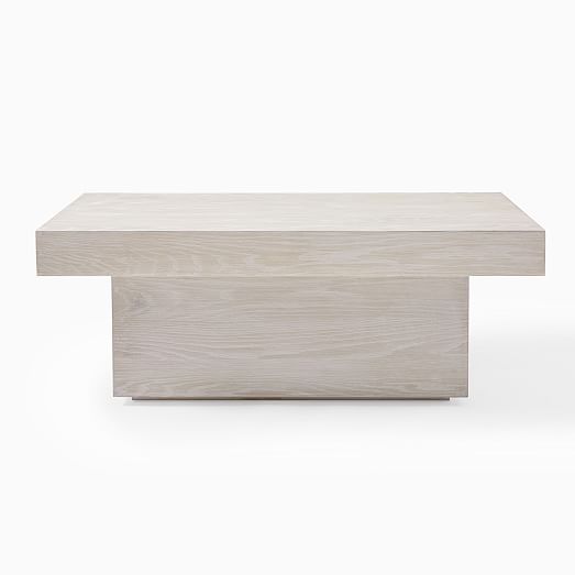 Volume Pedestal Coffee Table (44") Wood West Elm