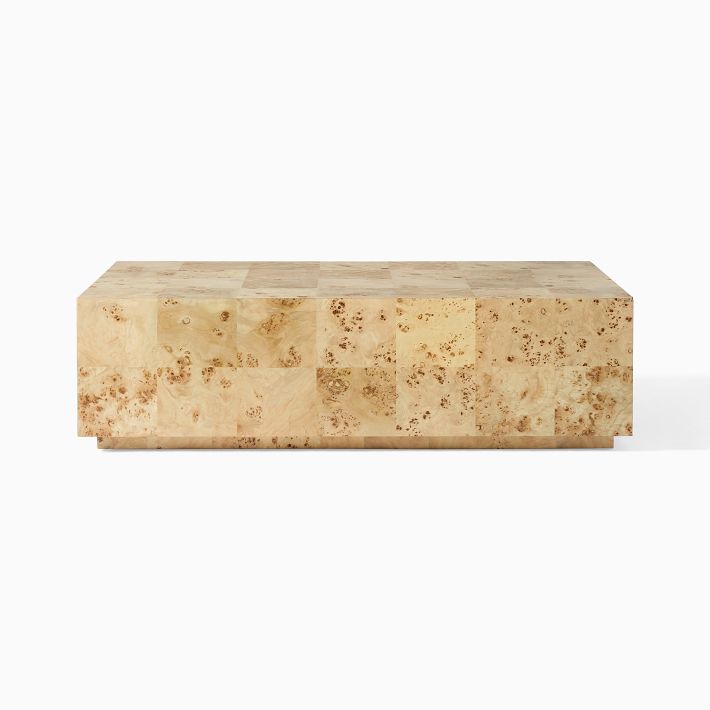 Volume Coffee Table (50") - Burl | West Elm