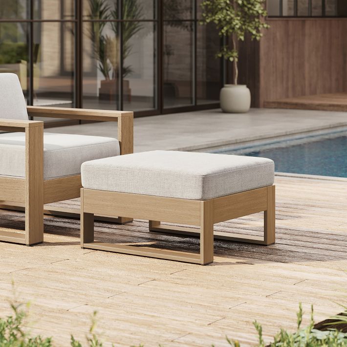 Portside Outdoor Ottoman | West Elm
