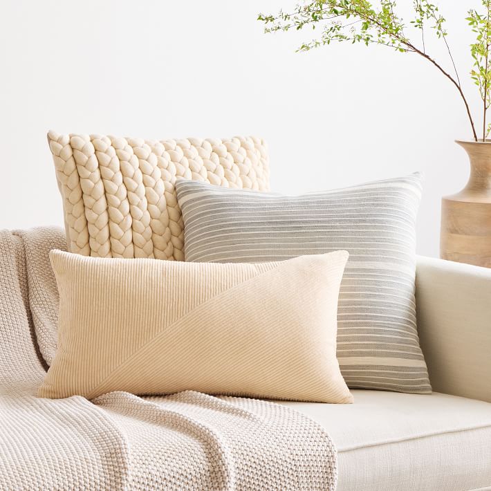 Braided Jersey Pillow Cover West Elm