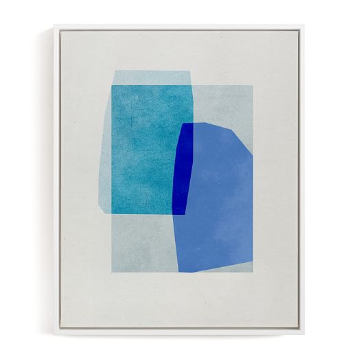 Blue Abstraction Framed Wall Art by Minted for West Elm | West Elm