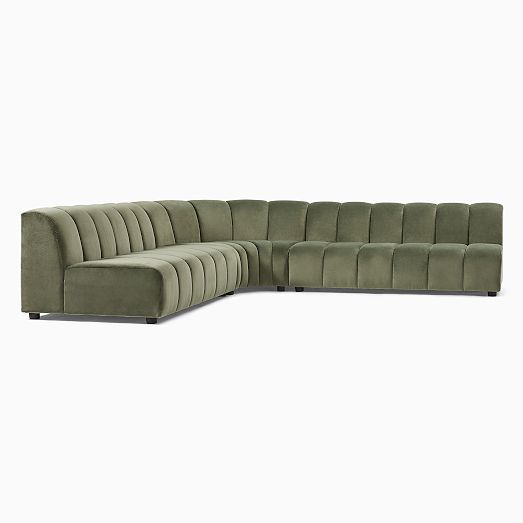 Avalon Channeled 3-piece L-shaped Sectional (87