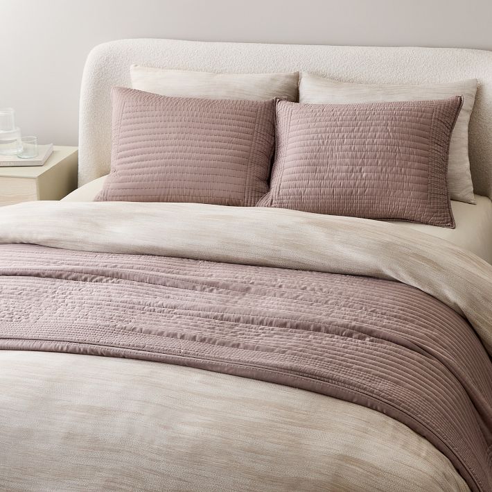 Silky TENCEL™ Pick Stitch Quilt & Shams West Elm