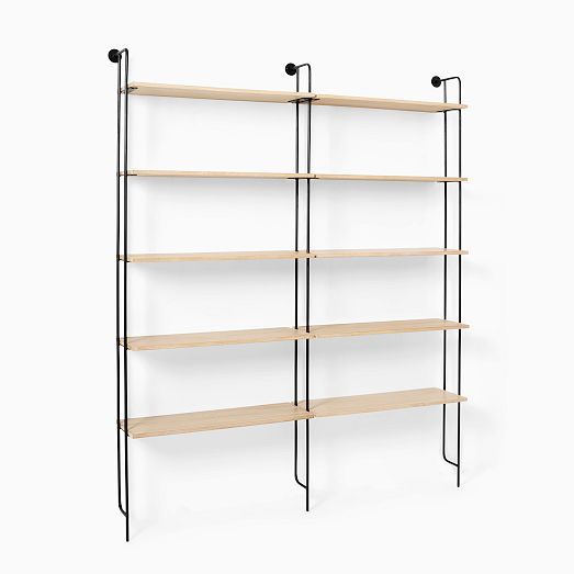 Willow Modular 5Shelf Wall Unit (Set of 2) West Elm