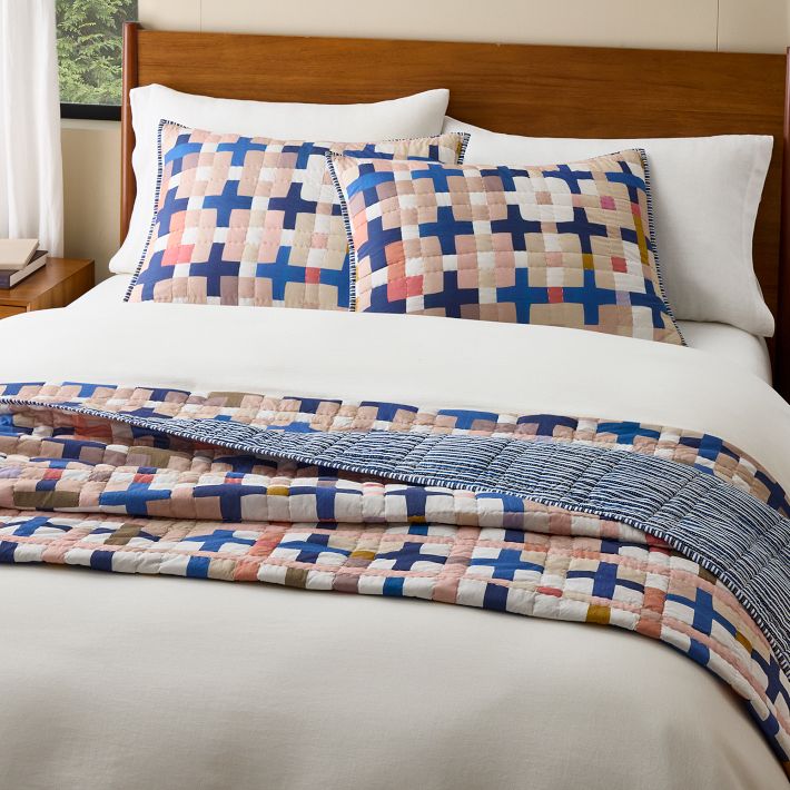 Harlowe Stitched Quilt & Shams West Elm